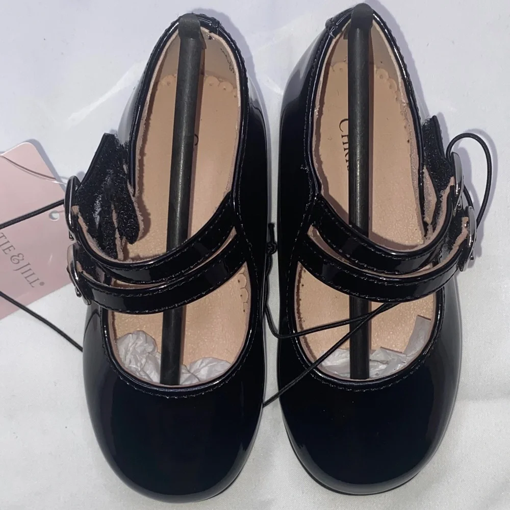 Christie & Jill Elegant Black‎ Patent Leather Kids Dress Shoes